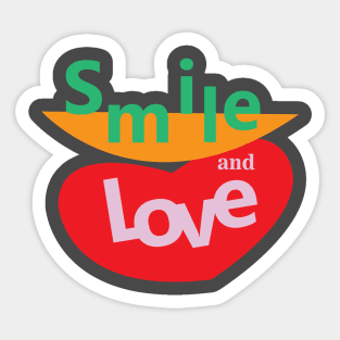 Smile and love Sticker